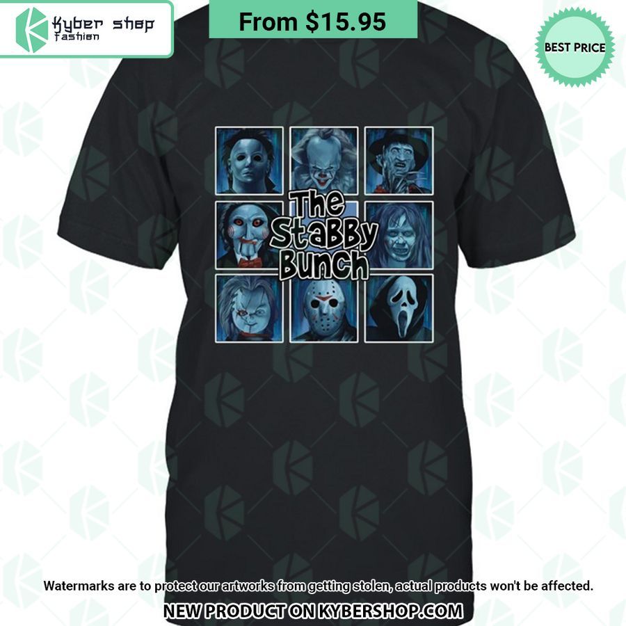 the stabby bunch horror characters t shirt 1 902