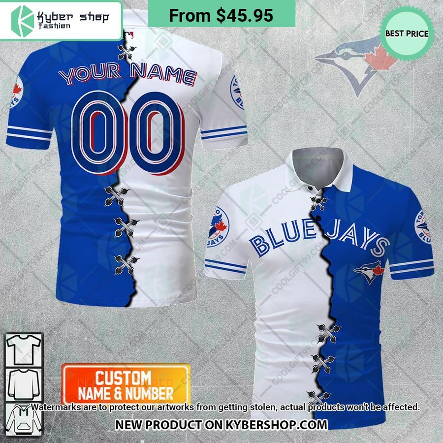 Toronto Blue Jays Mix Home Away Jersey CUSTOM Polo Shirt 4 toronto blue jays mix home away jersey custom polo shirt 4 196