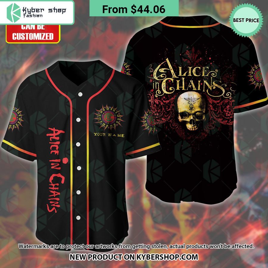 Alice in Chains Skull CUSTOM Baseball Jersey Which place is this bro?