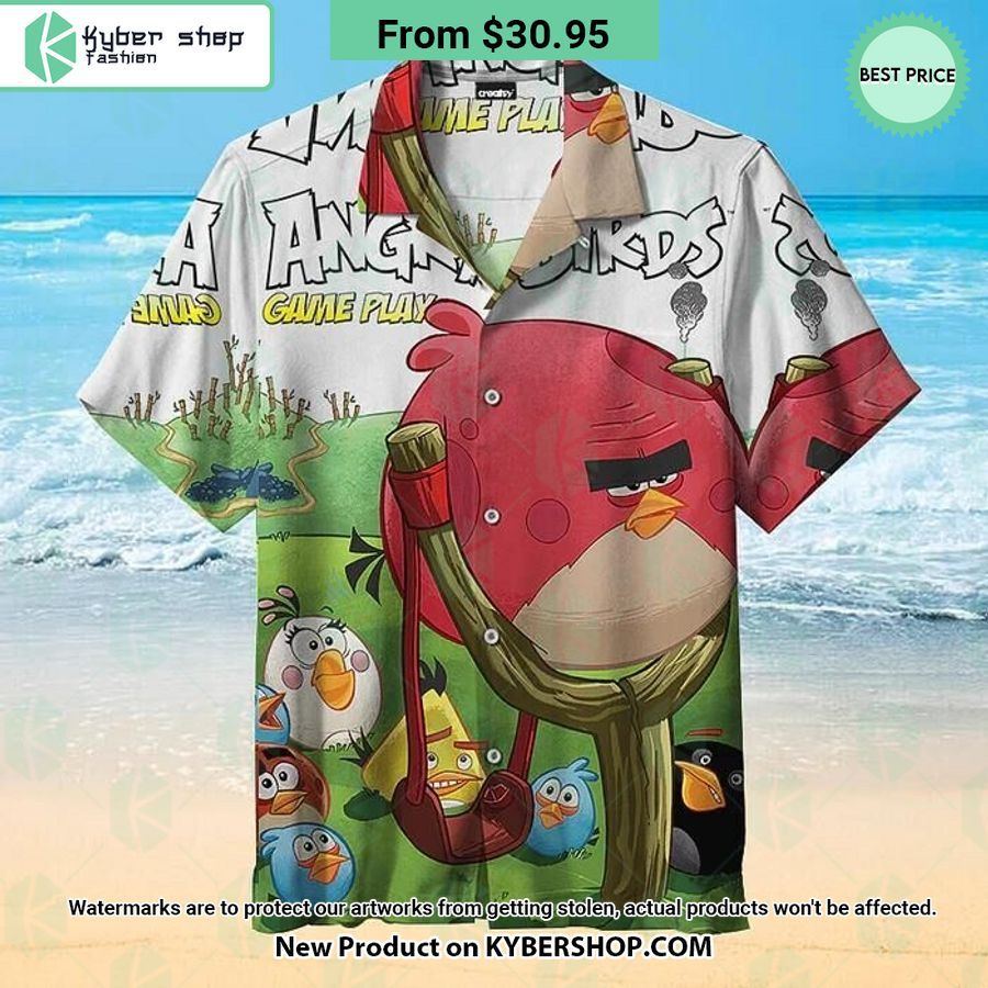 Angry Birds Hawaiian Shirt Handsome As Usual