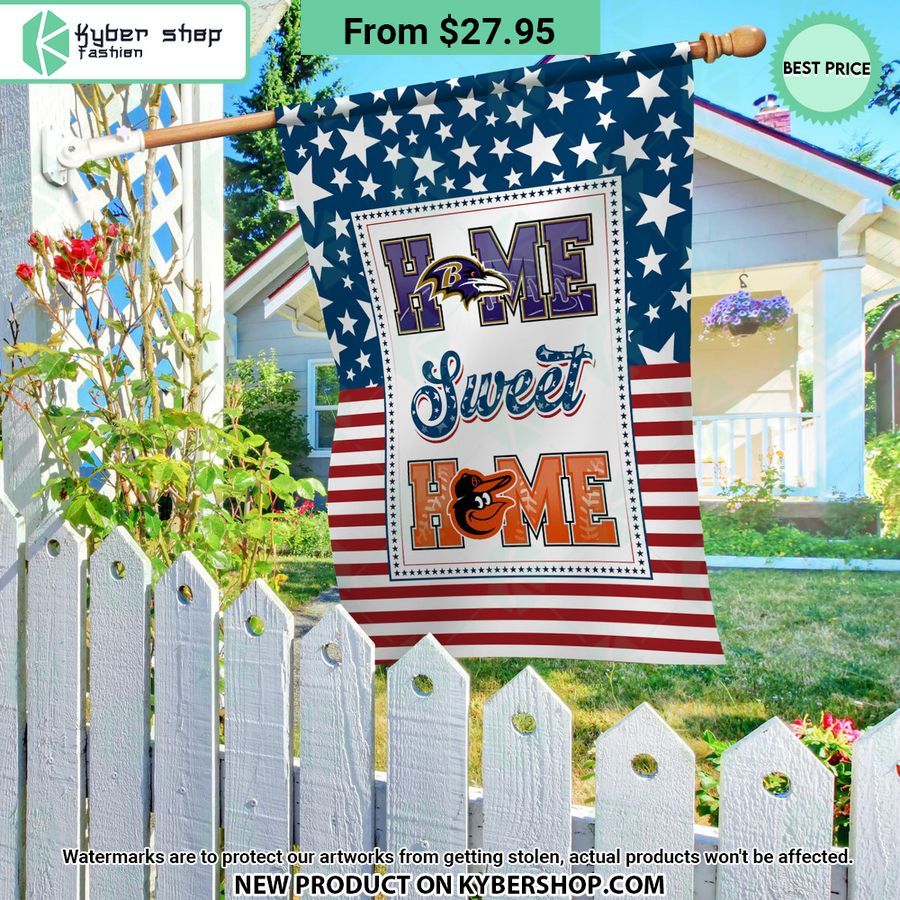 Baltimore Orioles Baltimore Ravens Home Sweet Home Flag 3 Baltimore Orioles Baltimore Ravens Home Sweet Home Flag Unique and sober