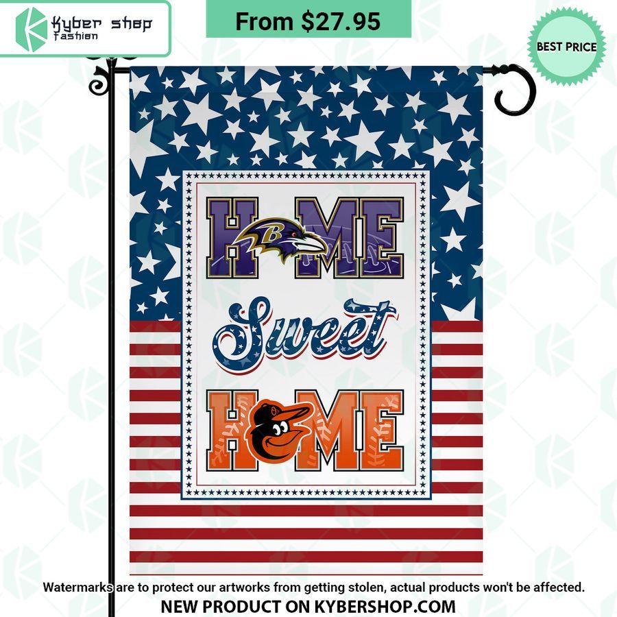Baltimore Orioles Baltimore Ravens Home Sweet Home Flag 4 Baltimore Orioles Baltimore Ravens Home Sweet Home Flag Nice Pic