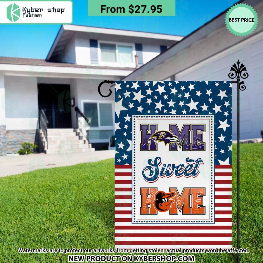 Baltimore Orioles Baltimore Ravens Home Sweet Home Flag 6 Baltimore Orioles Baltimore Ravens Home Sweet Home Flag Stand easy bro