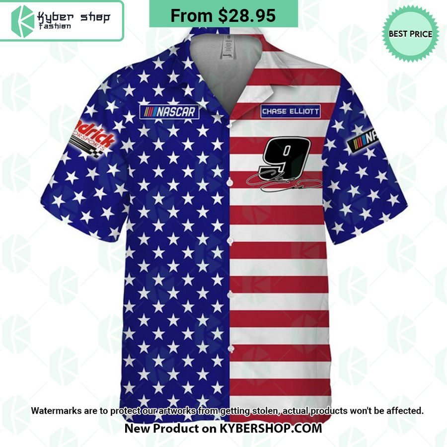 Chase Elliott NASCAR Racing Independence Day Hawaiian Shirt 3 Chase Elliott NASCAR Racing Independence Day Hawaiian Shirt Cool look bro