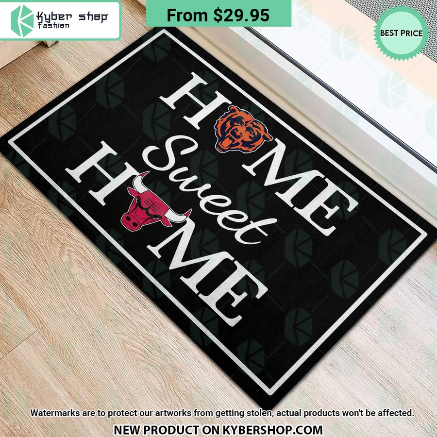 Chicago Bears Chicago Bulls Home Sweet Home Doormat Unique And Sober