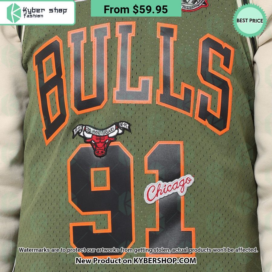 Chicago Bulls Dennis Rodman 91 Olive Basketball Jersey 4 chicago bulls dennis rodman 91 olive basketball jersey 4 222 jpg