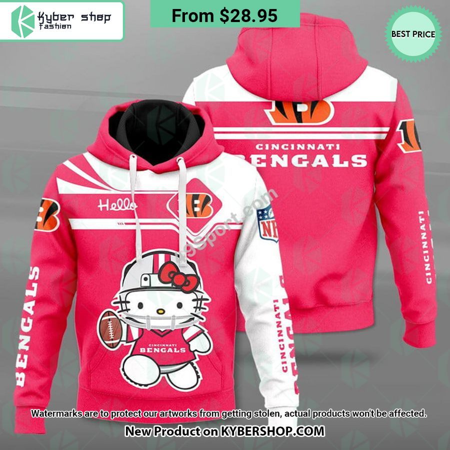 Cincinnati Bengals Hello Kitty Hoodie Natural and awesome