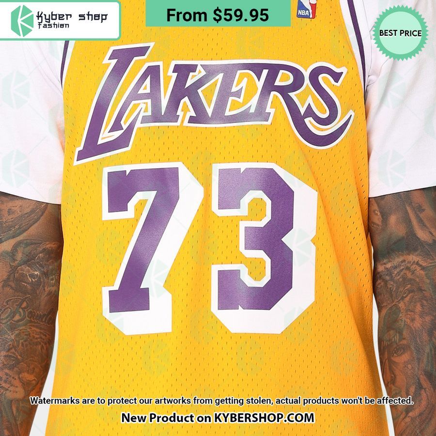 Dennis Rodman 73 Los Angeles Lakers Home Gold Basketball Jersey 4 dennis rodman 73 los angeles lakers home gold basketball jersey 4 334 jpg