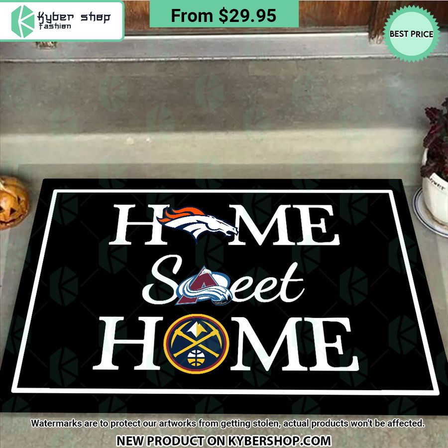 Denver Broncos Colorado Avalanche Denver Nuggets Home Sweet Home Doormat 1 598 Jpg