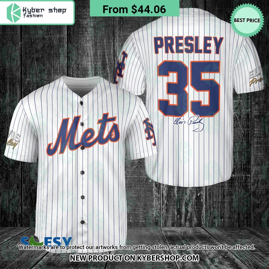 Elvis Presley New York Mets Baseball Jersey Damn good