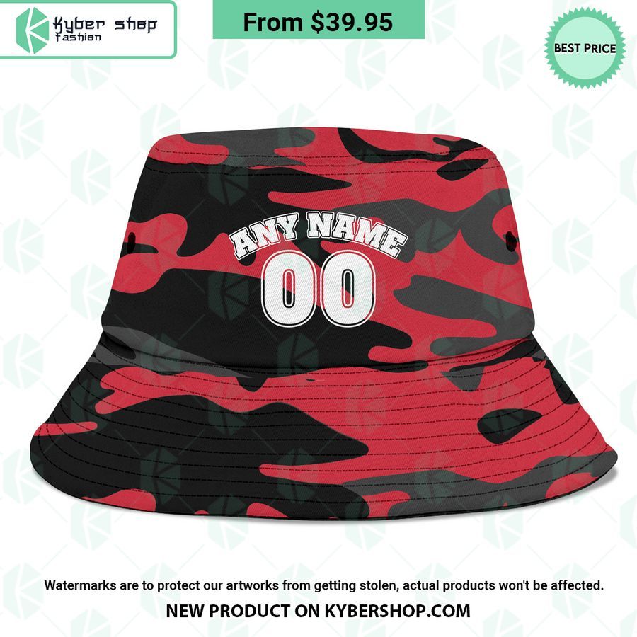 Essendon Football Club Camo Bucket Hat You look different and cute