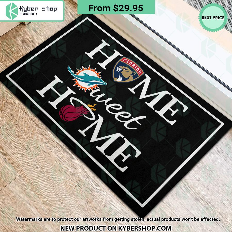 Florida Panthers Miami Dolphins Miami Heat Home Sweet Home Doormat 3 florida panthers miami dolphins miami heat home sweet home doormat 3 436 jpg
