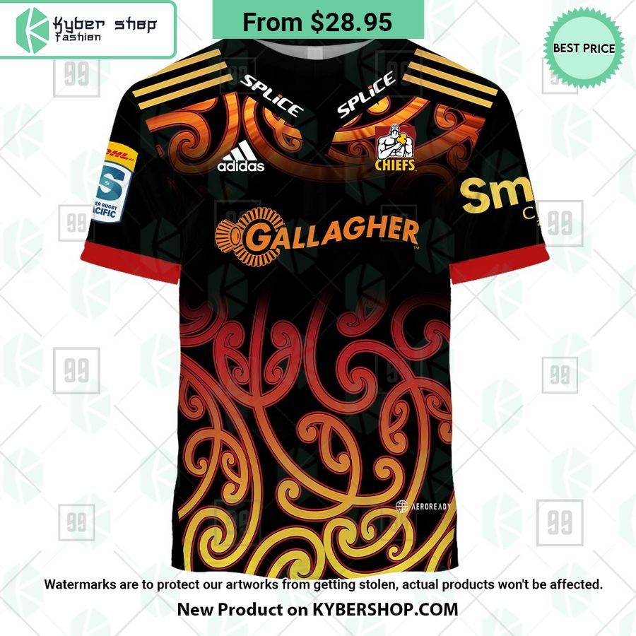 Gallagher Chiefs Super Rugby Pacific Home Jersey CUSTOM Hoodie 3 Gallagher Chiefs Super Rugby Pacific Home Jersey CUSTOM Hoodie Cutting dash