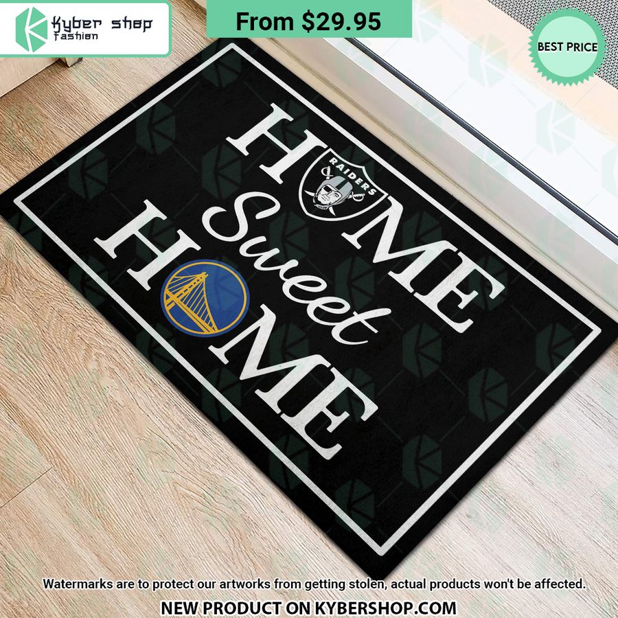 Golden State Warriors Las Vegas Raiders Home Sweet Home Doormat 3 golden state warriors las vegas raiders home sweet home doormat 3 609 jpg