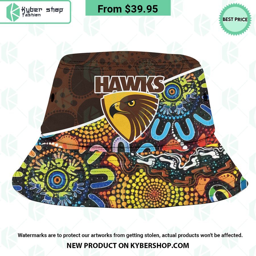 Hawthorn Football Club Indigenous Pattern Bucket Hat Lovely smile