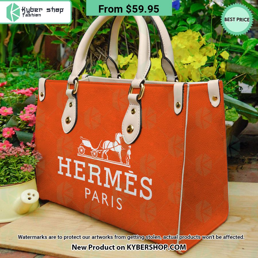 Hermes Paris Women Leather Handbag You Look Cheerful Dear