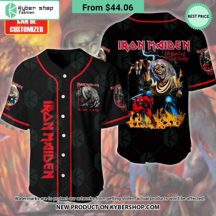 Iron Maiden Band The Number of The Beast CUSTOM Baseball Jersey Generous look