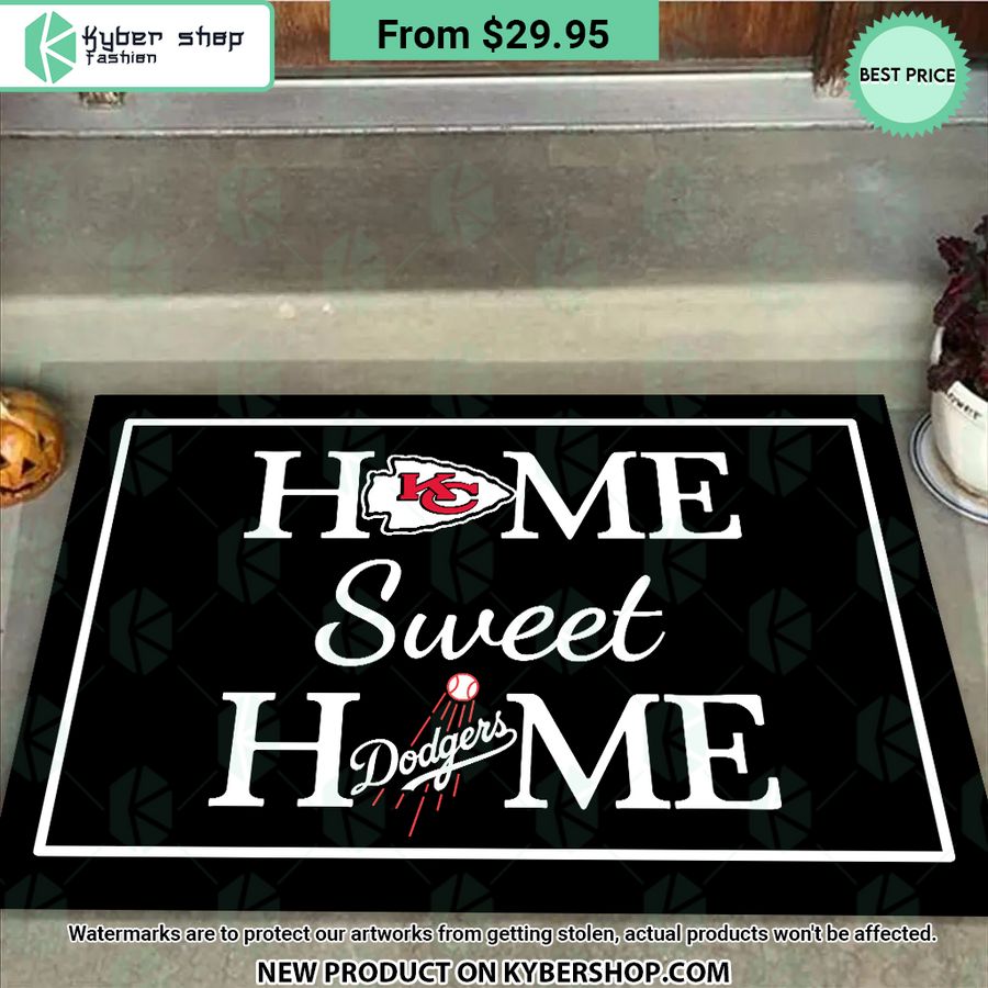 Kansas City Chiefs Los Angeles Dodgers Home Sweet Home Doormat 4 Kansas City Chiefs Los Angeles Dodgers Home Sweet Home Doormat Damn good