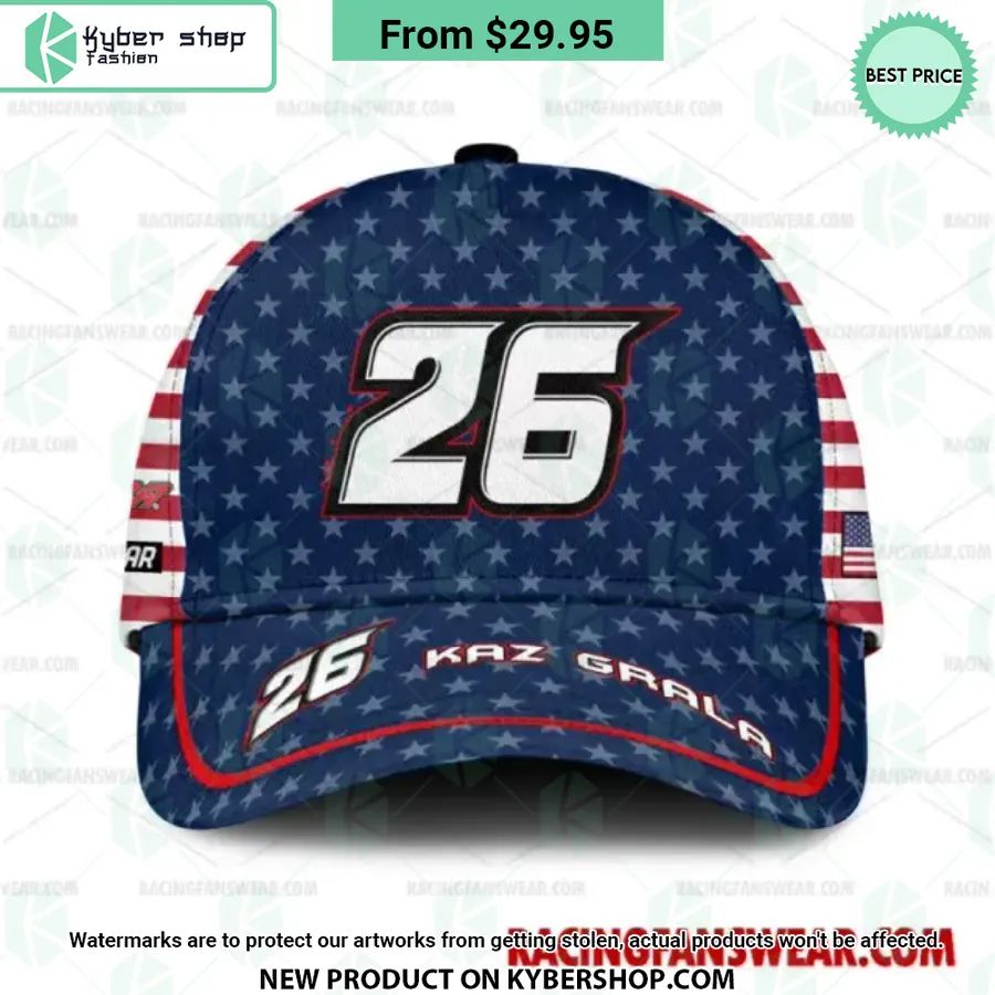 Kaz Grala NASCAR Racing Independence Day Hat 5 Kaz Grala NASCAR Racing Independence Day Hat Super sober