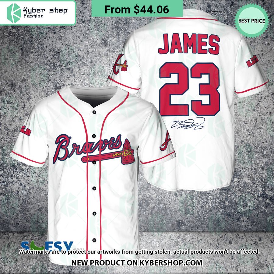 Lebron James 23 Atlanta Braves Baseball Jersey 1 914 Jpg