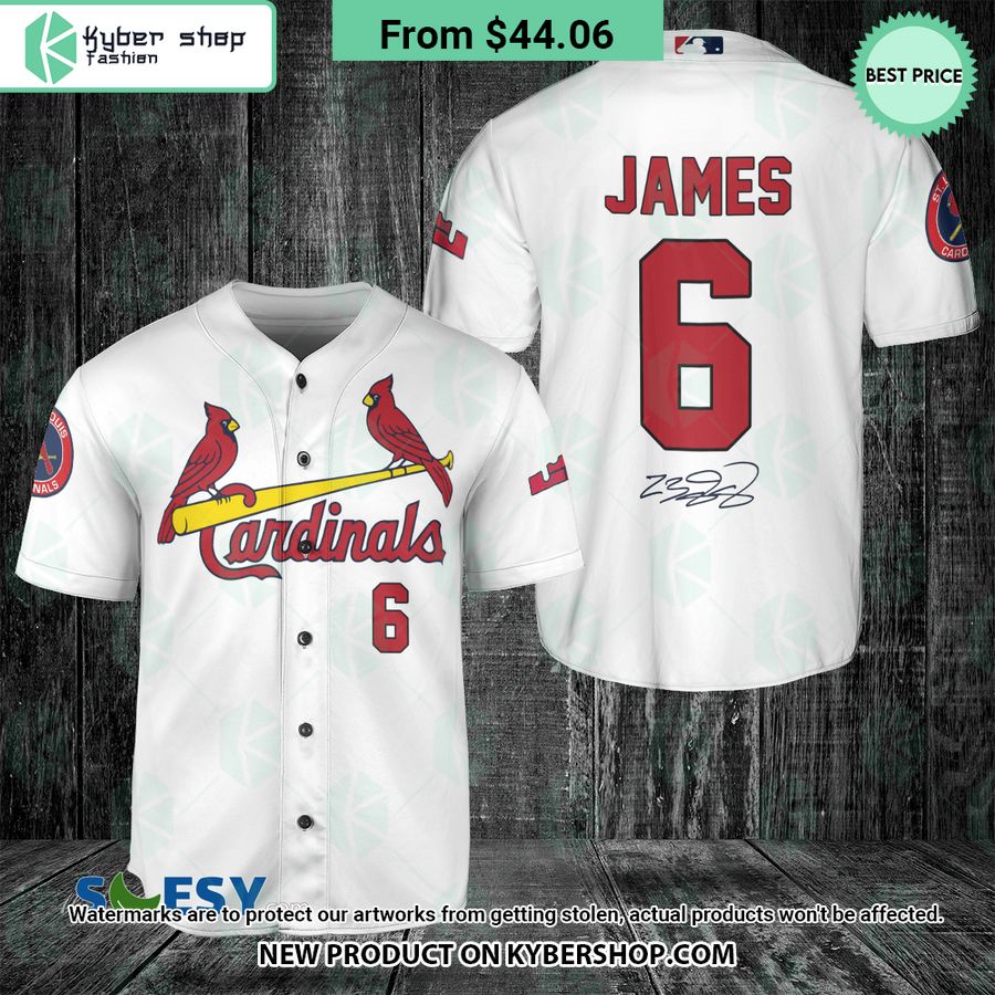 lebron james 6 st louis cardinals white baseball jersey 1 141 jpg