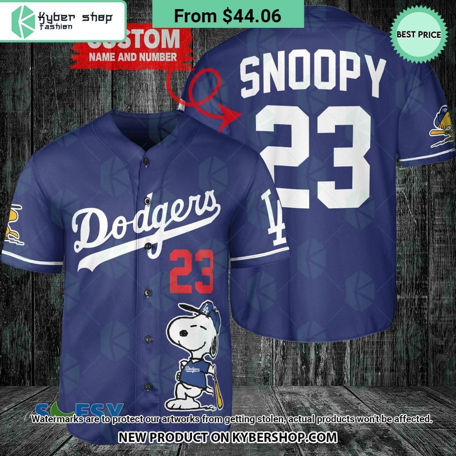 Los Angeles Dodgers Black Snoopy Peanuts Baseball Jersey Loving, dare I say?