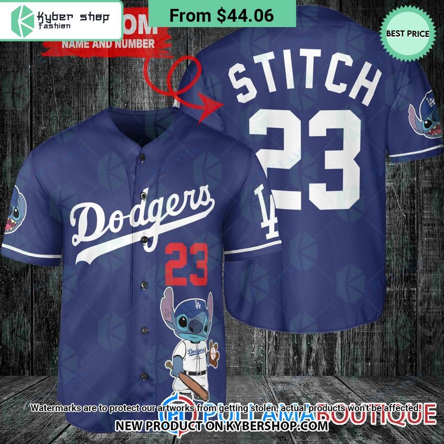 Los Angeles Dodgers Stitch Navy Baseball Jersey Cutting dash