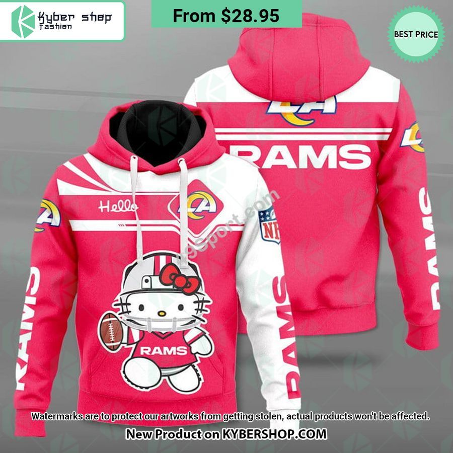 Los Angeles Rams Hello Kitty Hoodie Beauty is power; a smile is its sword