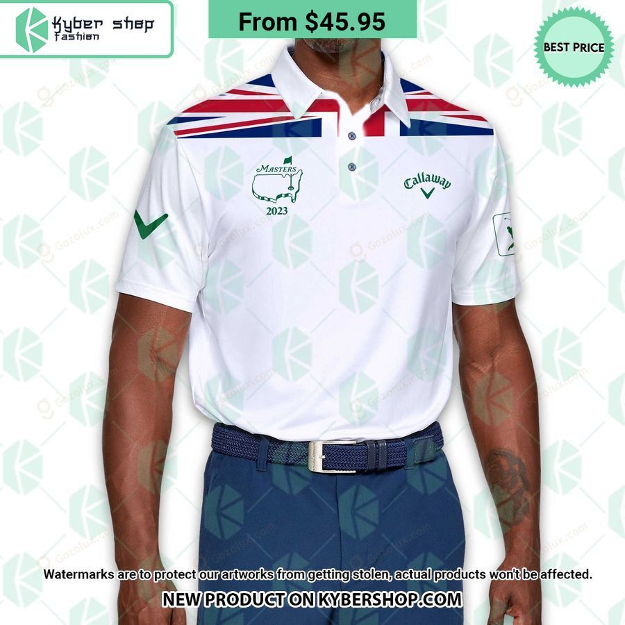 Masters Tournament Uk Flag Callaway Polo Shirt Good Look Mam