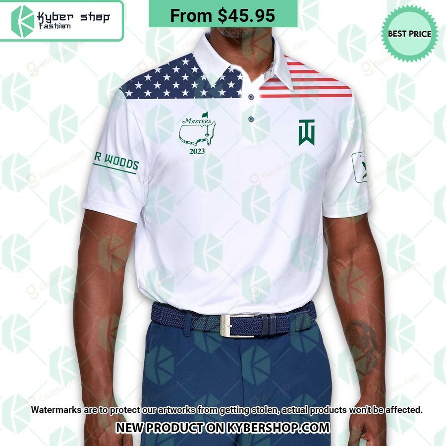 Masters Tournament Us Flag Tiger Woods Polo Shirt 1 881 Jpg