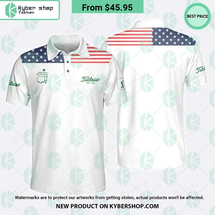 Masters Tournament US Flag Titleist Polo Shirt 3 Masters Tournament US Flag Titleist Polo Shirt You look elegant man