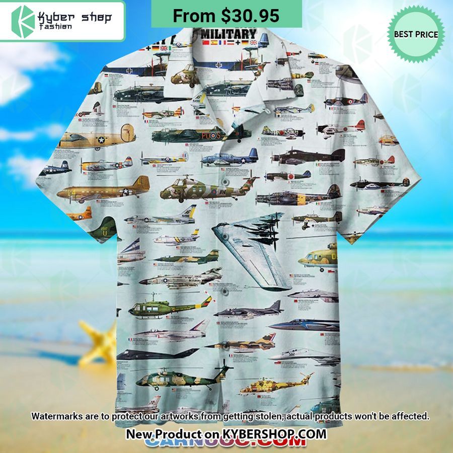 Military Aircraft Hawaiian Shirt Beauty queen