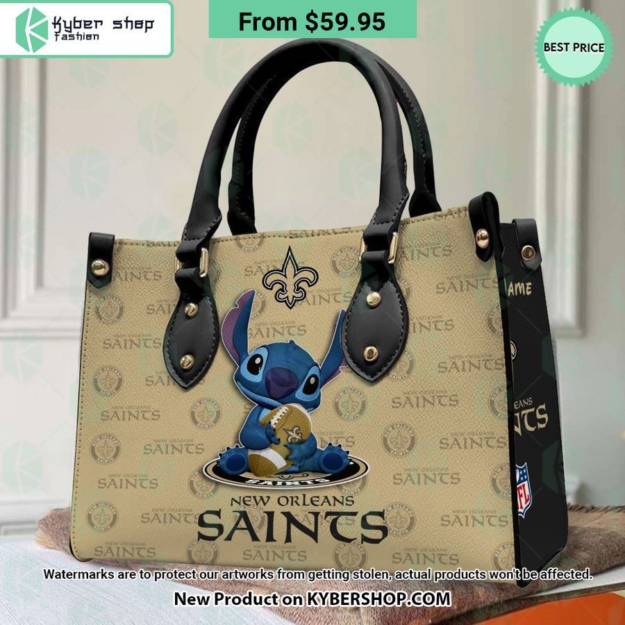 New Orleans Saints Stitch Leather Bag Out of the world
