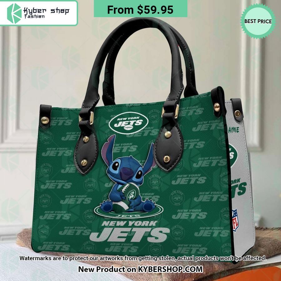 New York Jets Stitch Leather Bag You look beautiful forever