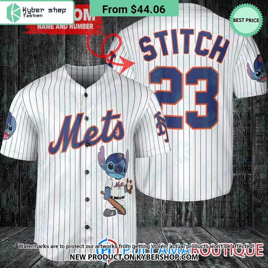 New York Mets Stitch Baseball Jersey Eye soothing picture dear