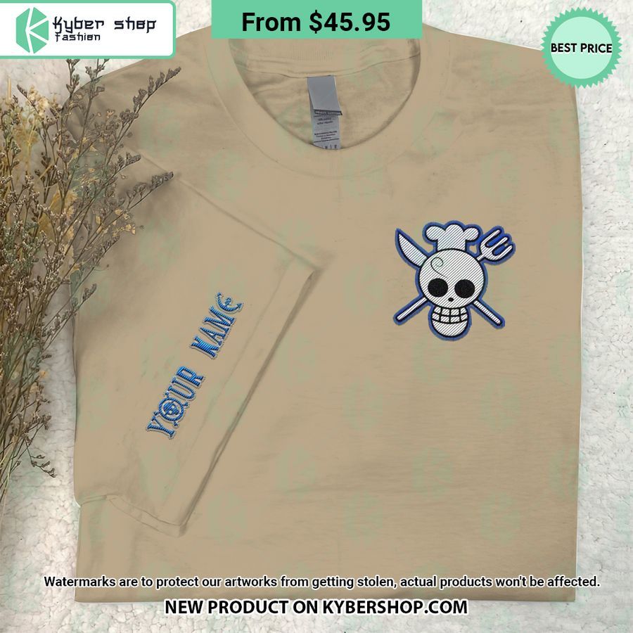 One Piece Sanji Skull Embroidered Shirt 6 One Piece Sanji Skull Embroidered Shirt You look different and cute