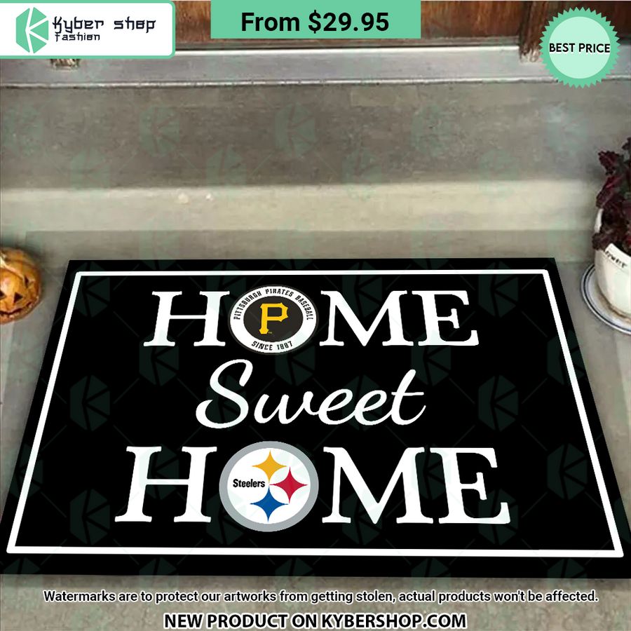 Pittsburgh Pirates Pittsburgh Steelers Home Sweet Home Doormat Sizzling