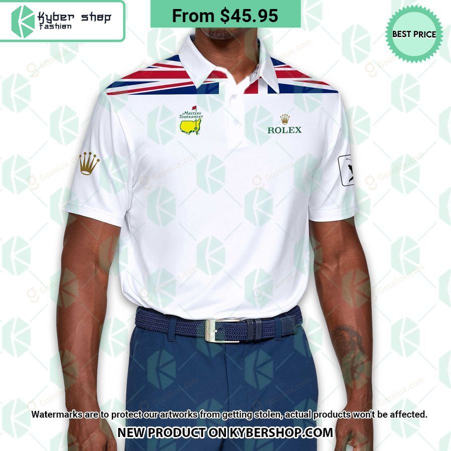 Rolex Masters Tournament UK Flag Polo Shirt Elegant and sober Pic