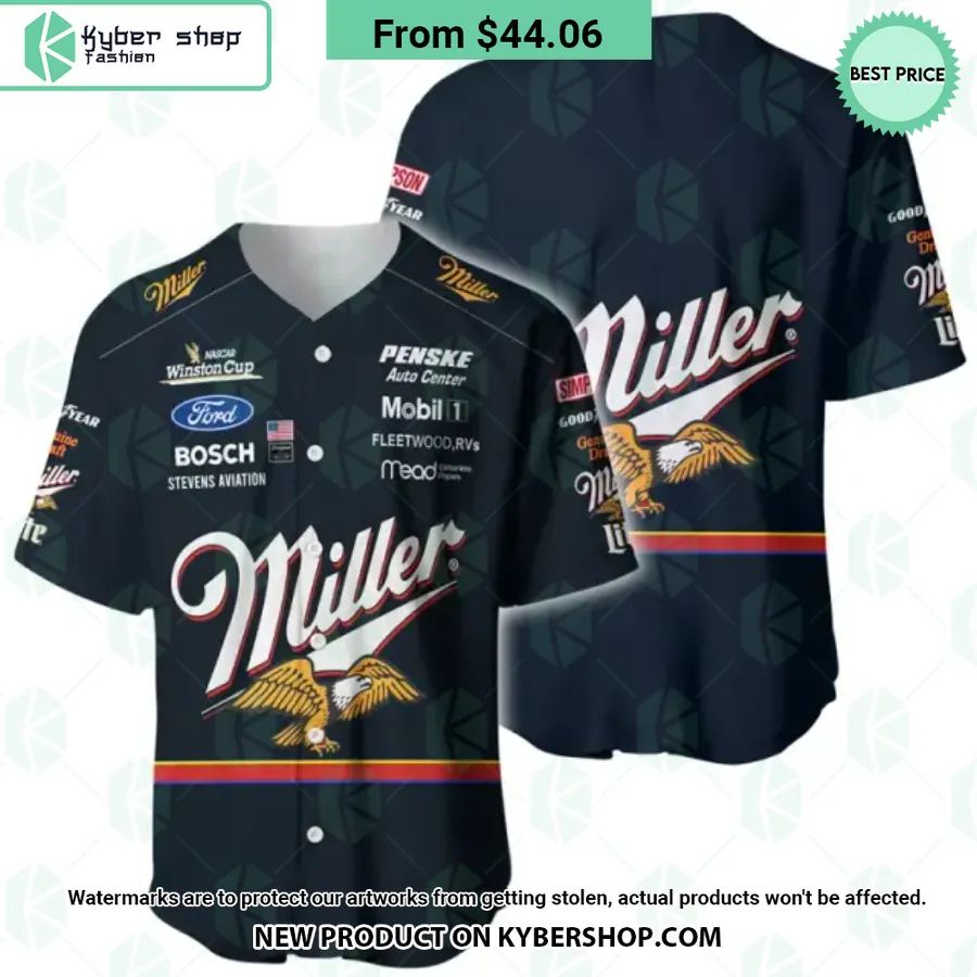 Rusty Wallace Nascar 1996 Miller Film Racing Baseball Jersey 4 rusty wallace nascar 1996 miller film racing baseball jersey 4 539 jpg