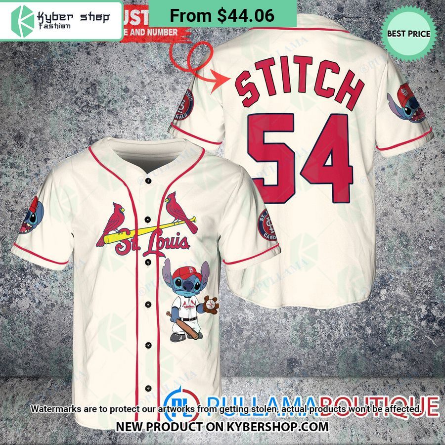 St Louis Cardinals Stitch Cream Baseball Jersey Generous look