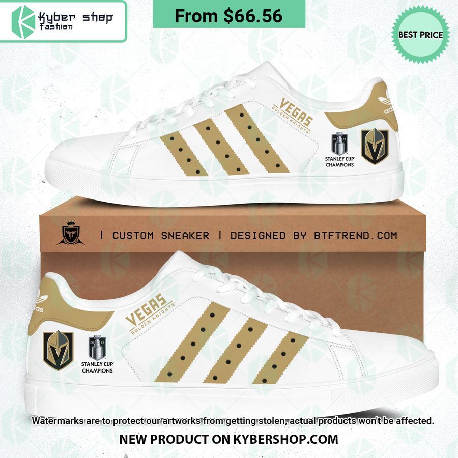 Vegas Golden Knights 2023 Stanley Cup Champions Stan Smith Shoes Nice Pic