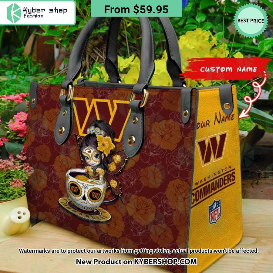 Washington Commanders Sugar Skull Girl Leather Bag 4 Washington Commanders Sugar Skull Girl Leather Bag Rocking picture
