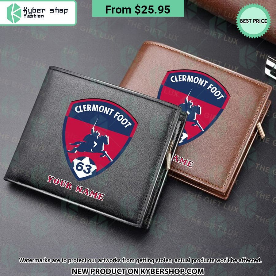 Clermont Foot 63 Custom Leather Wallet My Friend And Partner
