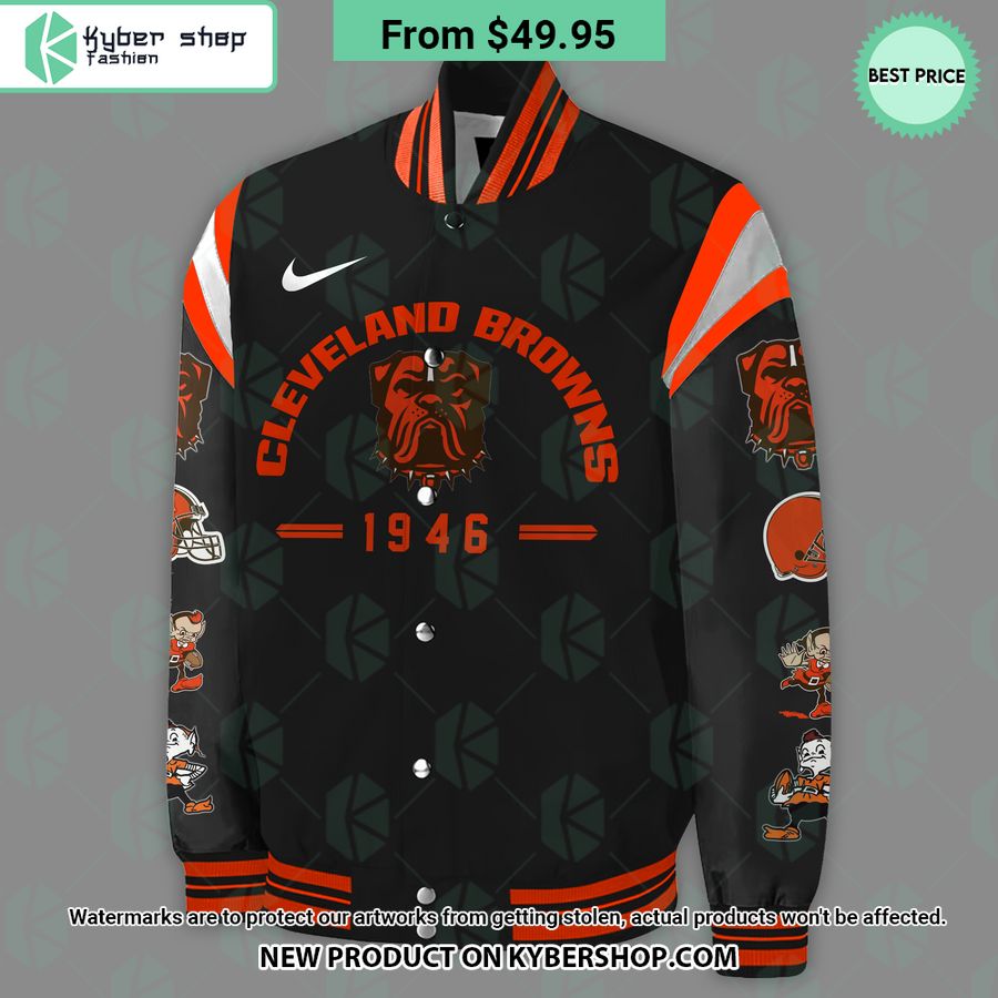 Cleveland Browns Dawg Baseball Jacket You always inspire by your look bro