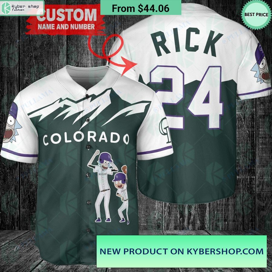 Colorado Rockies Rick And Morty Baseball Jersey You look handsome bro