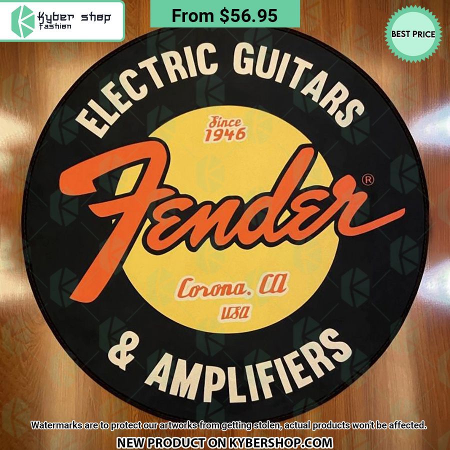 Fender Guitar And Amplifers Round Rug I Like Your Hairstyle