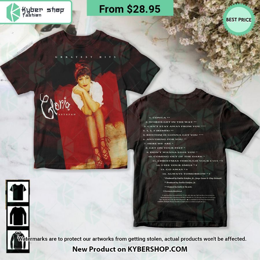 Gloria Estefan Greatest Hits Album Shirt Pic of the century