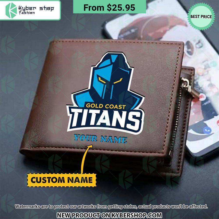 Gold Coast Titans NRL CUSTOM Leather Wallet You look lazy