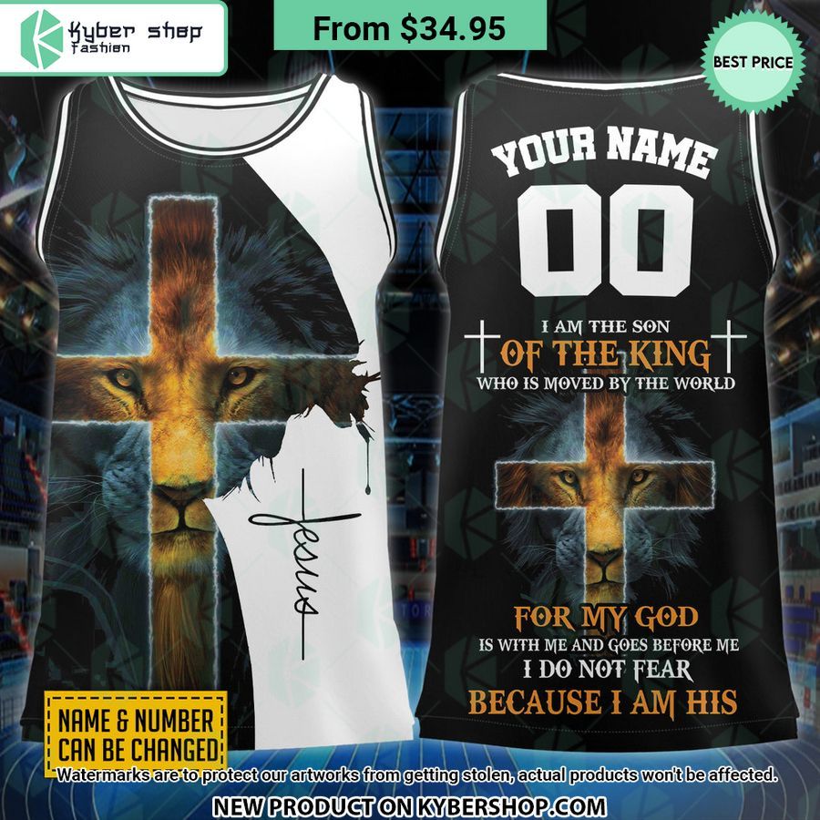 I Am The Son Of The King Jesus CUSTOM Basketball Jersey Studious look