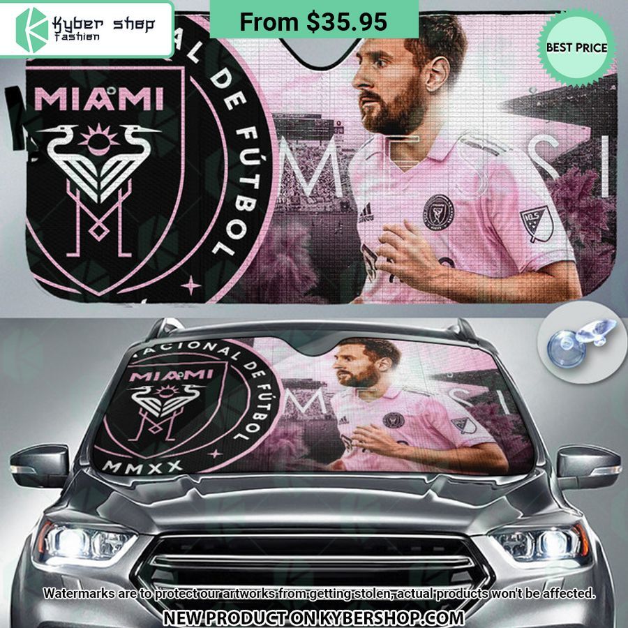 Leonel Messi Inter Miami Car Sunshade Bless this holy soul, looking so cute